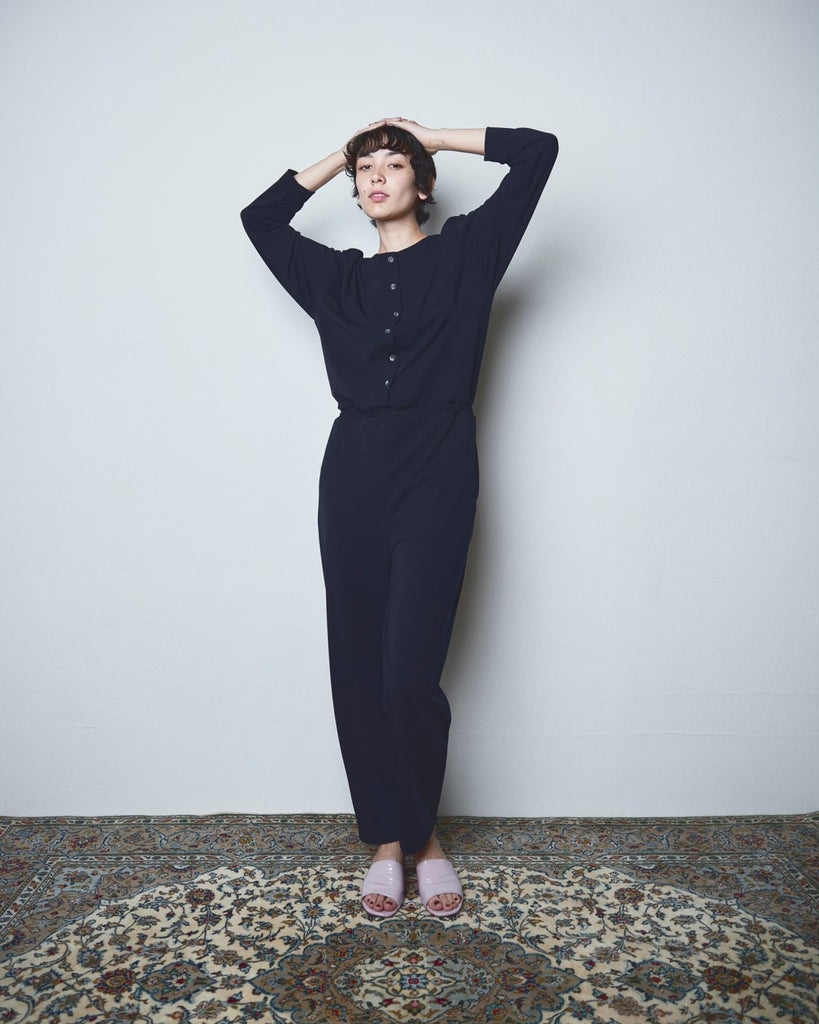 papier Jump suit / dark navy - オールインワン